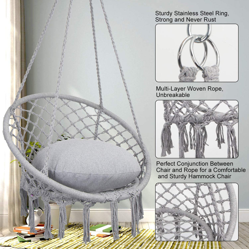 Hammock Chair Macrame Swing